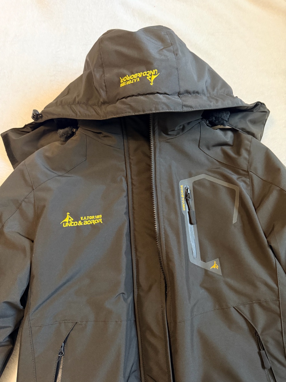 Women’s Black Hooded Fleece-Lined Jacket Size Small - Picture 3 of 4